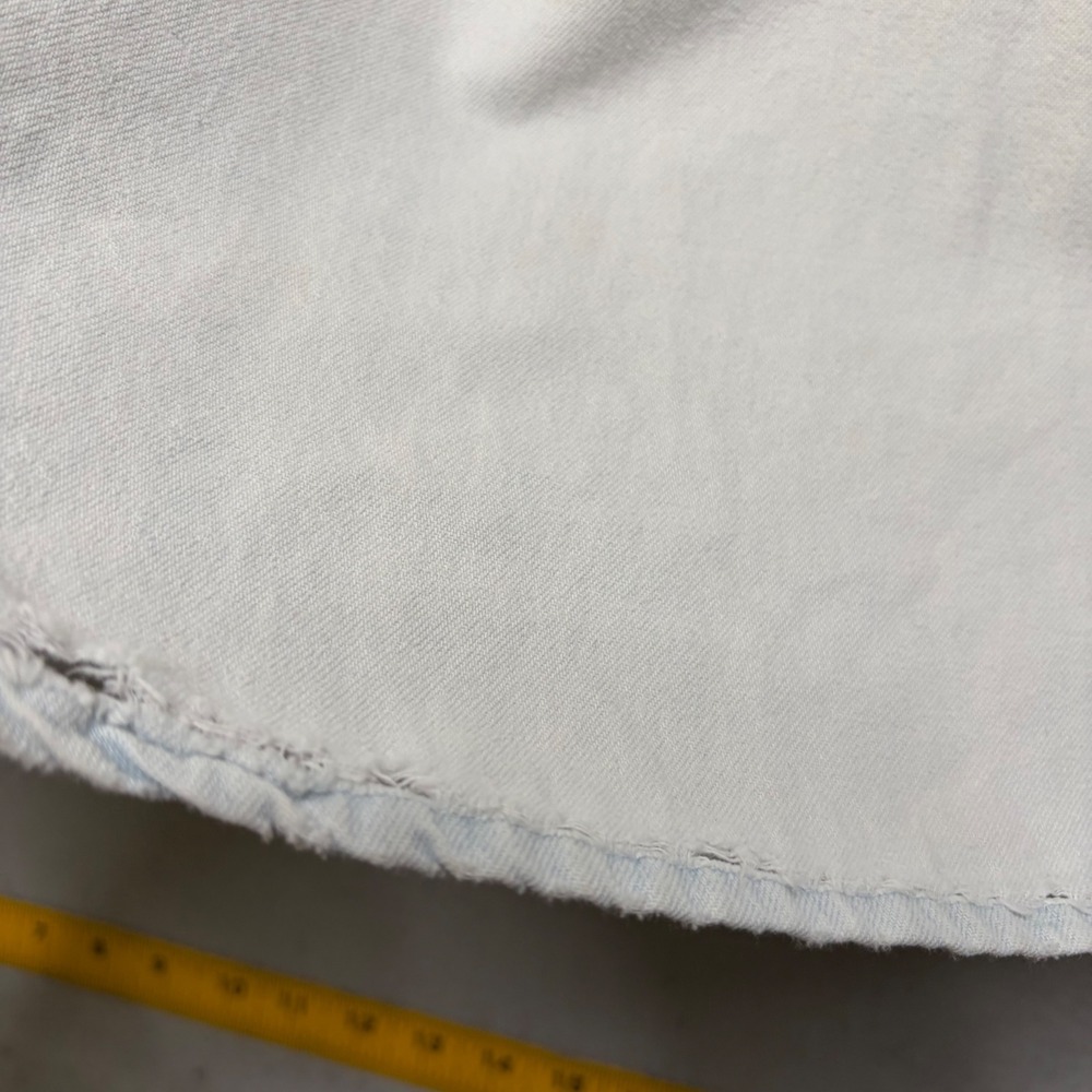 Indian Motocycle Denim Shirt Mens XL White Vintage 80s Distressed Biker Cotton - Picture 12 of 16